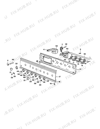 Взрыв-схема плиты (духовки) Electrolux EK6405/1 - Схема узла Command panel 037