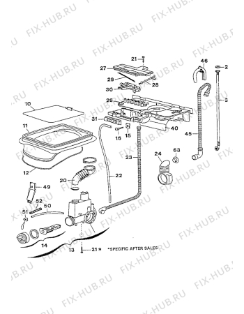 Взрыв-схема стиральной машины Zanussi TL842C - Схема узла Water equipment