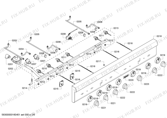 Схема №6 PCG486GD с изображением Декоративная панель для плиты (духовки) Bosch 00677155