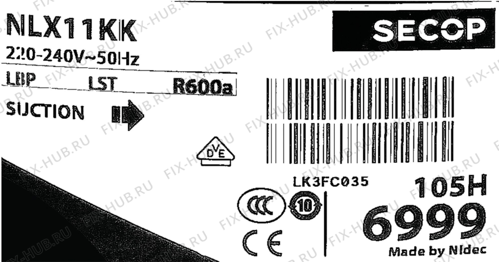 Большое фото - Компрессор для холодильника Bosch 00144605 в гипермаркете Fix-Hub