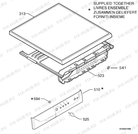 Взрыв-схема стиральной машины Zanussi FE804 - Схема узла Command panel 037