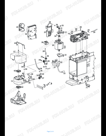 Взрыв-схема кофеварки (кофемашины) DELONGHI EN 267.WAE "CITIZ FACELIFT&MILK" - Схема узла 2