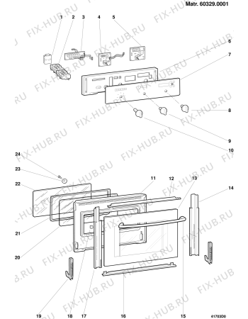 Взрыв-схема плиты (духовки) Ariston FM38VTCMR (F012058) - Схема узла