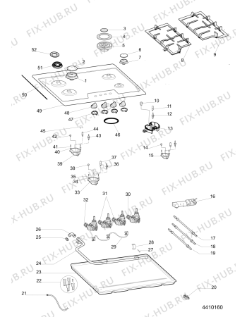 Схема №1 TG642IXGH (F062232) с изображением Рассекатель для электропечи Indesit C00274078