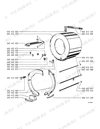 Взрыв-схема стиральной машины Zanker VA450S - Схема узла Tub
