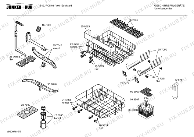 Схема №6 S49JRC5 с изображением Инструкция по эксплуатации для посудомоечной машины Bosch 00528942