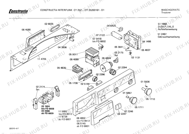 Схема №4 CT25200161 INTERFUNKCT252 с изображением Ручка для сушильной машины Bosch 00085145