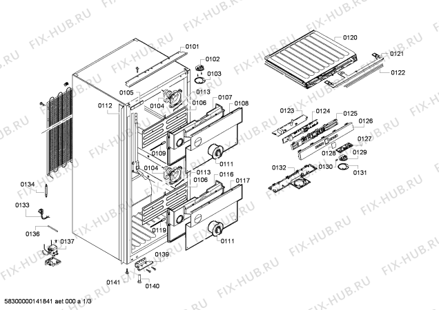 Схема №3 RW424260 с изображением Панель для холодильника Bosch 00618796