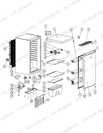 Схема №2 RLAAV22P (F080892) с изображением Крышечка для холодильной камеры Indesit C00300870