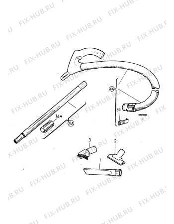 Взрыв-схема пылесоса Electrolux Z842 - Схема узла Accessories