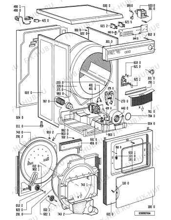 Схема №1 68080 с изображением Обшивка для сушильной машины Whirlpool 481245219595