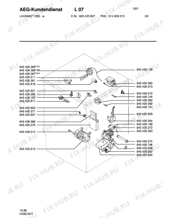 Схема №6 LAV1260 с изображением Гидрошланг для стиралки Aeg 8996454263725