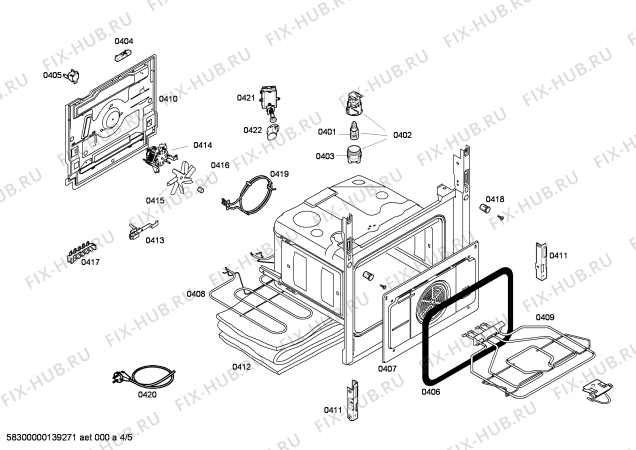 Схема №5 HSV74D050R с изображением Кабель для плиты (духовки) Bosch 00498693