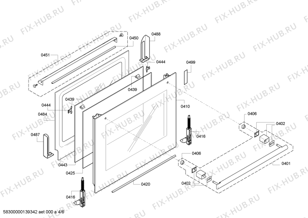 Взрыв-схема плиты (духовки) Bosch HBA73A560F - Схема узла 04