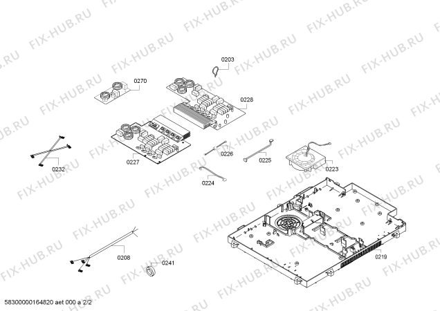 Взрыв-схема плиты (духовки) Bosch PIM875N24E IH6.1 - Standard - Схема узла 02