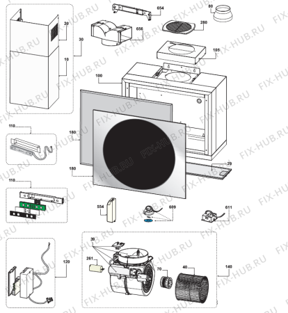 Схема №1 DQG6535AX (257353, BI...../1-1S2HE) с изображением Стеклышко для вытяжки Gorenje 268901