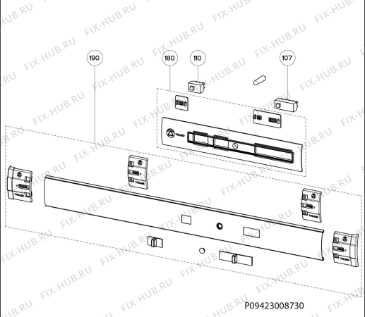 Взрыв-схема вытяжки Electrolux EFT60022W - Схема узла Section 2