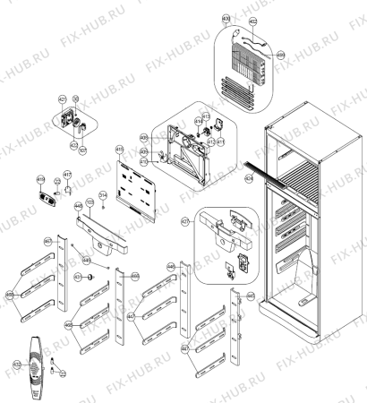 Схема №1 NRF81531W (189230) с изображением Крышка для холодильника Gorenje 228596