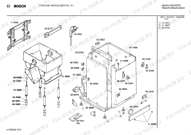 Взрыв-схема стиральной машины Bosch WOH2120FF TOP 2120 - Схема узла 03