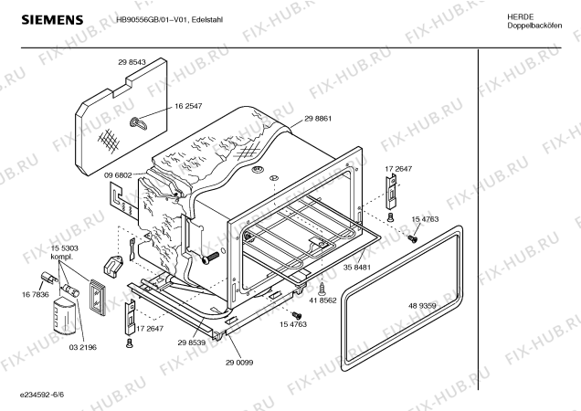 Схема №5 HB90556GB с изображением Панель управления для плиты (духовки) Siemens 00432959