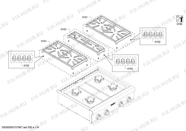 Схема №3 PCG304G с изображением Коллектор для духового шкафа Bosch 00683743