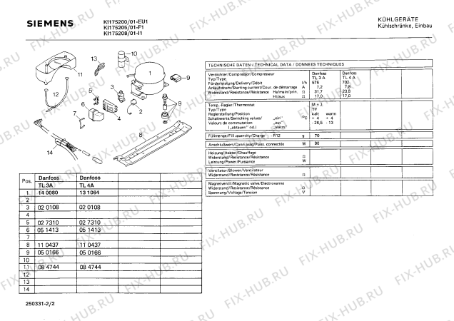 Взрыв-схема холодильника Siemens KI175200 - Схема узла 02