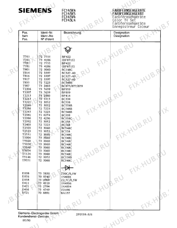 Схема №9 FC147K4 с изображением Инструкция по эксплуатации для жк-телевизора Siemens 00530656