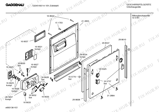 Схема №5 GI255160 с изображением Инструкция по эксплуатации Gaggenau для посудомоечной машины Bosch 00529956