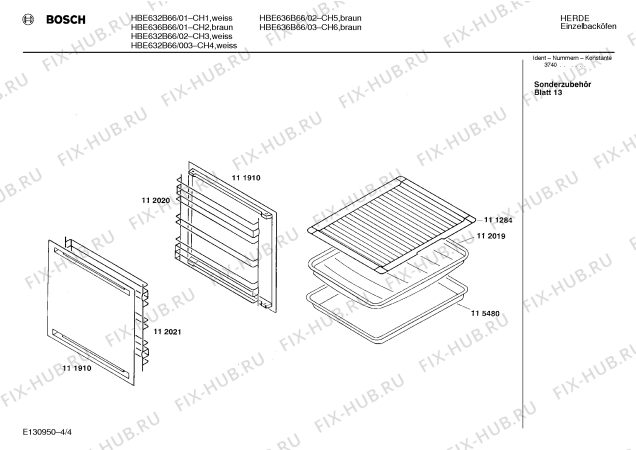 Взрыв-схема плиты (духовки) Bosch HBE632B66 - Схема узла 04