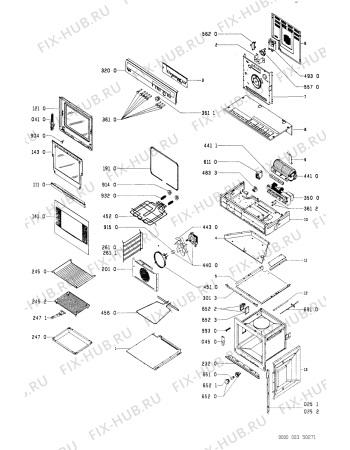 Схема №1 6AKP513/WH с изображением Кнопка для духового шкафа Whirlpool 481941028709