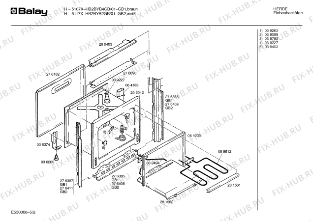 Схема №4 HB2BYB4GB H5107X/02 с изображением Индикатор для духового шкафа Bosch 00034399