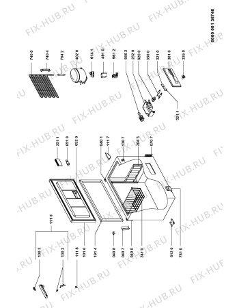 Схема №1 P1GCL3310S с изображением Элемент корпуса для холодильника Whirlpool 481245228402