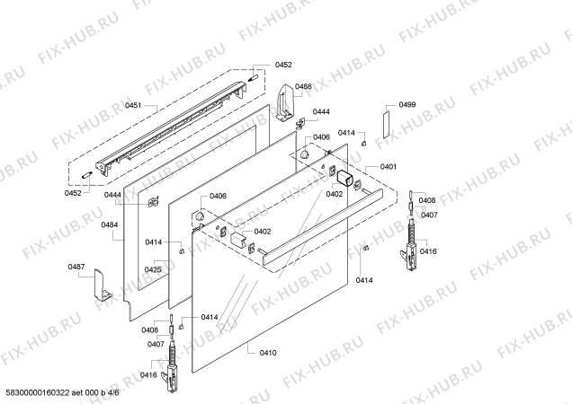 Взрыв-схема плиты (духовки) Bosch HBG33B455 Bosch - Схема узла 04