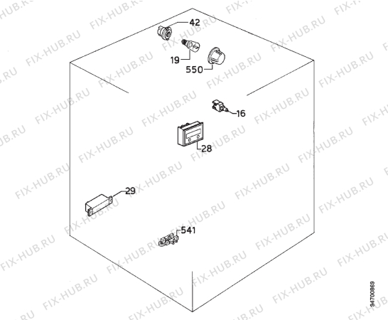 Взрыв-схема плиты (духовки) Zanussi ZCG6000W - Схема узла Electrical equipment 268