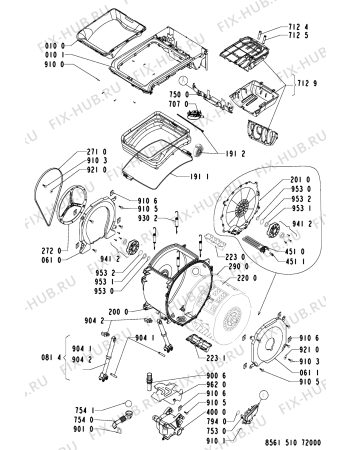 Схема №2 AWT 4096 с изображением Переключатель Whirlpool 481241028582