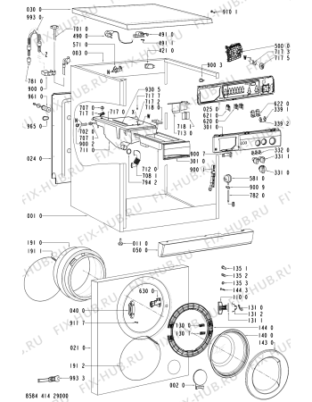 Схема №2 FL 9060 с изображением Тумблер для стиралки Whirlpool 481228219926