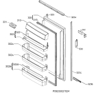 Схема №1 SKS51200E0 с изображением Дверь для холодильника Aeg 2256449055