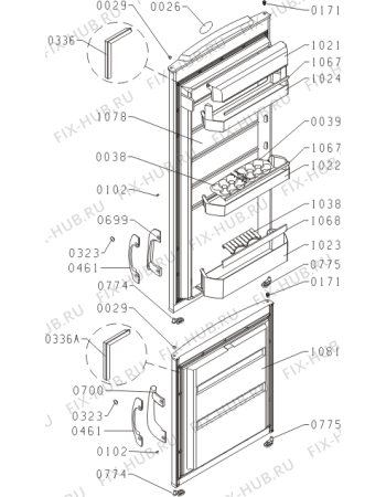 Взрыв-схема холодильника Gorenje RK41295E (293326, HZS3027) - Схема узла 02