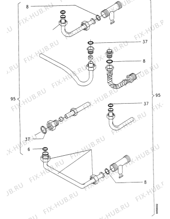 Взрыв-схема комплектующей Electrolux GWH250LH B - Схема узла Section 5