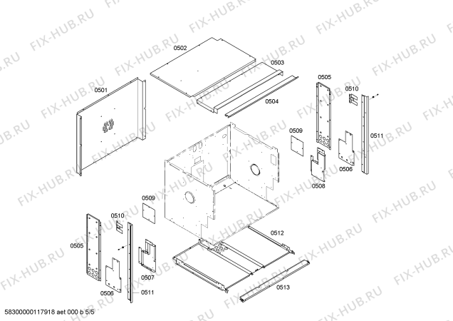 Схема №4 C271UW с изображением Панель управления для плиты (духовки) Bosch 00473050
