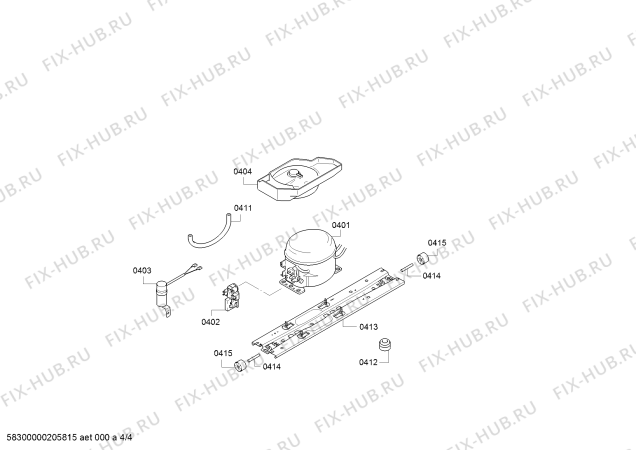 Взрыв-схема холодильника Bosch KGF49SM30, Bosch - Схема узла 04