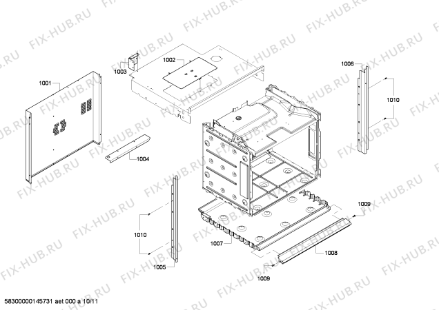Схема №9 HBL8750UC с изображением Крепежный набор для плиты (духовки) Bosch 00684560