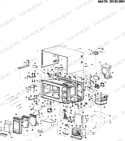 Схема №1 FM906T (F002738) с изображением Запчасть для плиты (духовки) Indesit C00038218