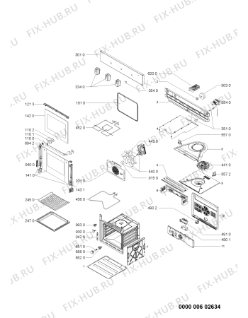 Схема №1 AKP 235/01 WH с изображением Обшивка для электропечи Whirlpool 480121100265