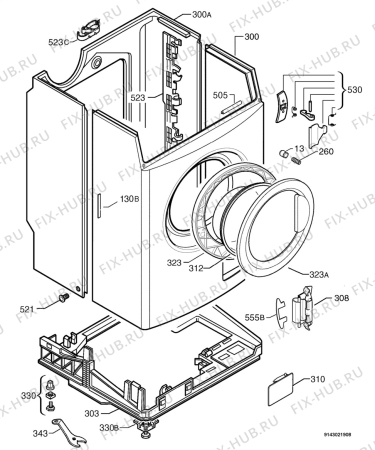 Взрыв-схема стиральной машины Zanker EF6440S - Схема узла Housing 001