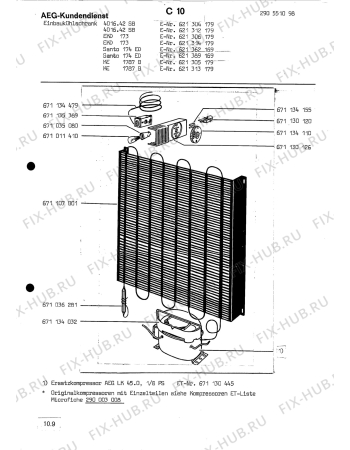 Взрыв-схема холодильника Aeg KE 1787 B - Схема узла Section2