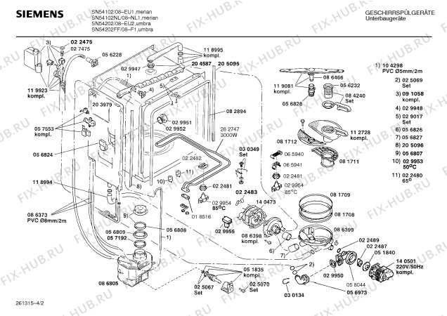 Схема №3 SN34102 с изображением Панель для электропосудомоечной машины Siemens 00119003