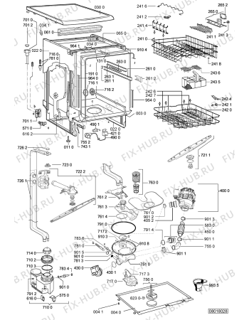 Схема №2 ADP 6639 BR с изображением Обшивка для электропосудомоечной машины Whirlpool 480140101864