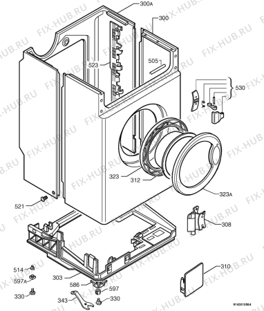 Взрыв-схема стиральной машины Privileg 883327_8305 - Схема узла Housing 001