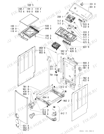 Схема №2 EV 1091 с изображением Тумблер для стиралки Whirlpool 481228210229